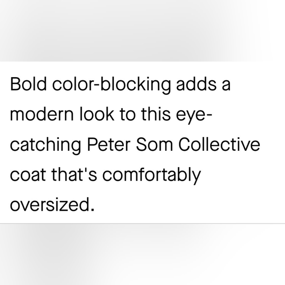 💜Peter Som Collective Colorblock Wool Coat💜 - Picture 7 of 14